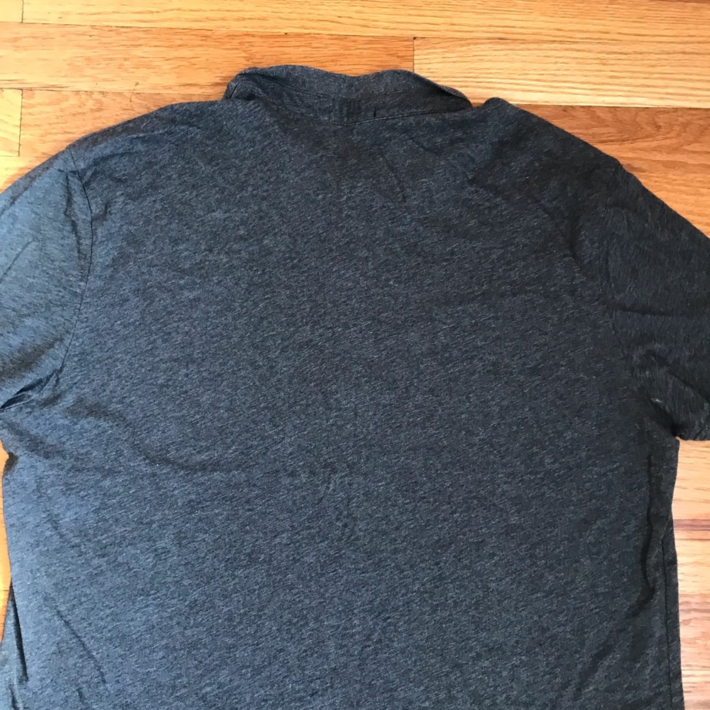ATM Charcoal Gray Short Collar Polo Henley Large - Picture 6 of 9